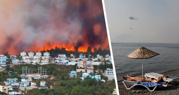 Аланья в огне: пожар угрожает люксовым отелям Турции и закрывает аэропорт курорта