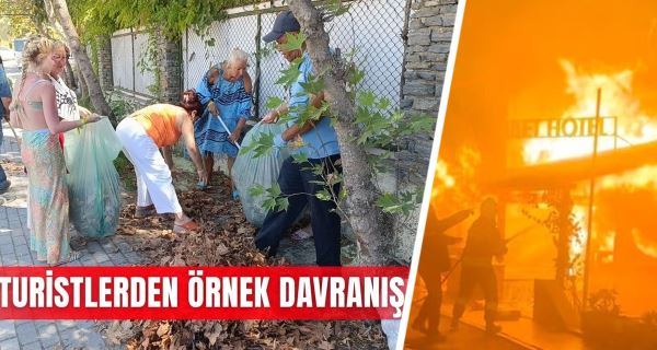 Турецкий фронт: российские туристы вместе с немецкими начали совместно бороться против огня в Анталье