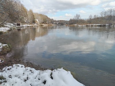 Снежный октябрь на Ине.