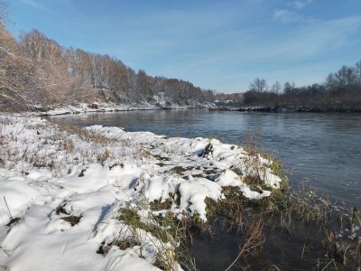 Снежный октябрь на Ине.
