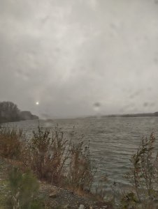 Умревинская протока в пургу!..